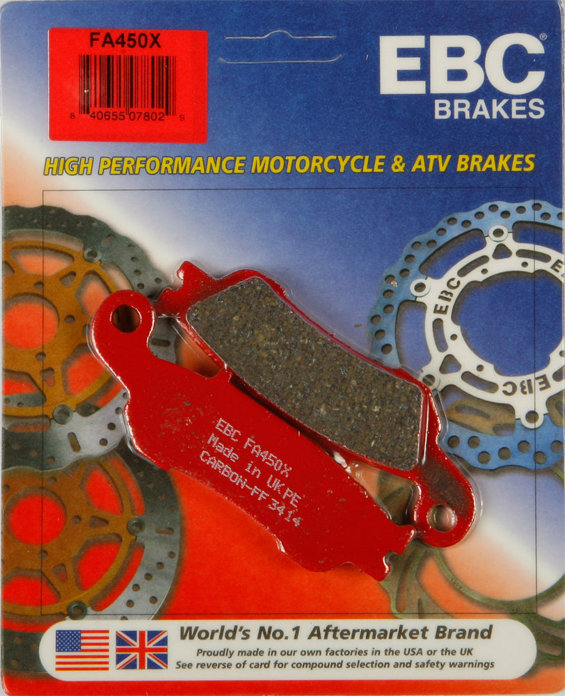 EBC FA450X Offroad Brake Pads for Yamaha YZ250FX, YZ250X & YZ450FX (2015-2017), YZ125 (2008-2010)