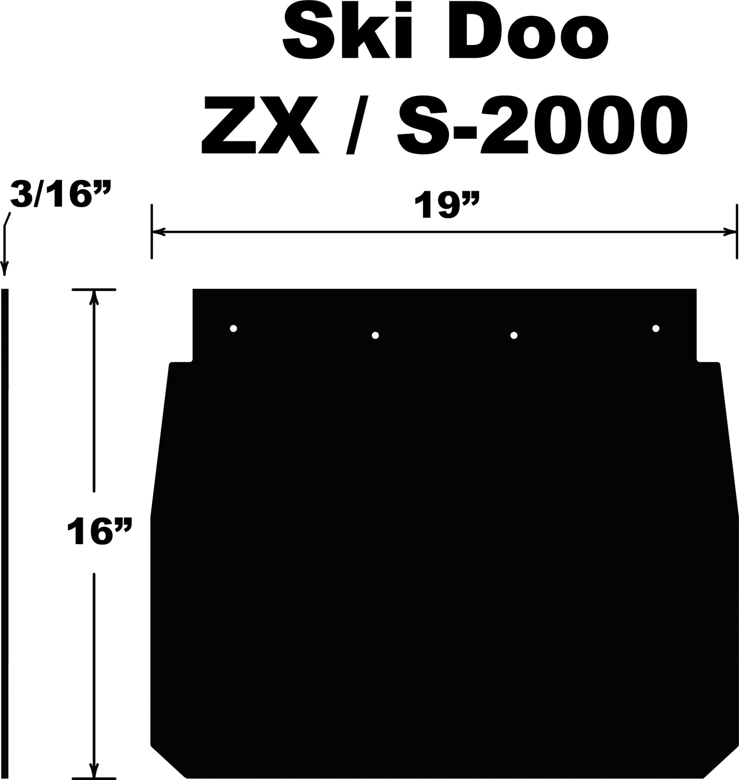 PDP Snowflap for Ski-Doo ZX/S 2000-2003 | Replacement Snow and Mud Flaps