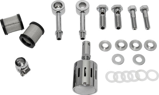HardDrive Dual Canister Breather Kit for V-Twin 1993-2016 and 1991-2016 Harley-Davidson XL Models