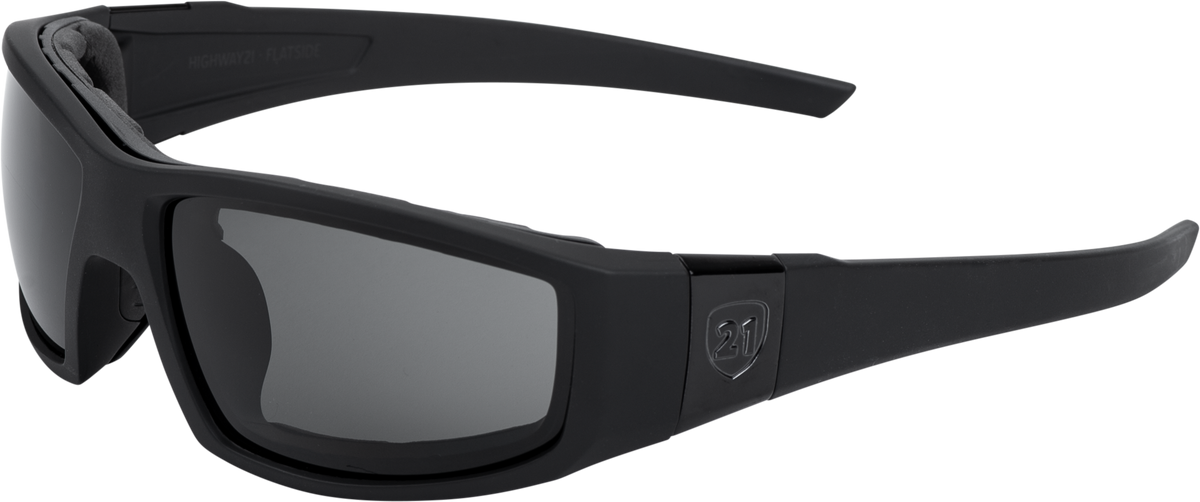 Highway 21 Flatside Hybrid Goggle Black - Impact-Resistant Motorcycle Eyewear with Polarized Lenses