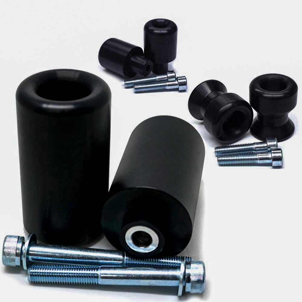 Shogun Complete Slider Kit Black for Suzuki GSX-S750 Models – Durable American-Made Motorcycle Frame Sliders with One-Year Replacement Program