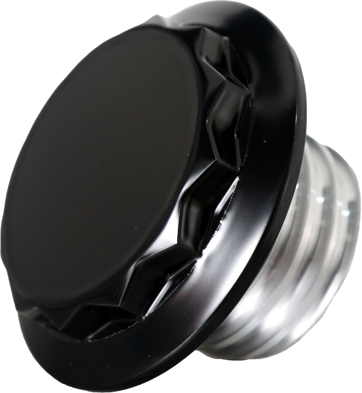Hofmann Designs HDB-1001B Billet 12 Point Vented Black Fuel Cap for V-Twin Bikes