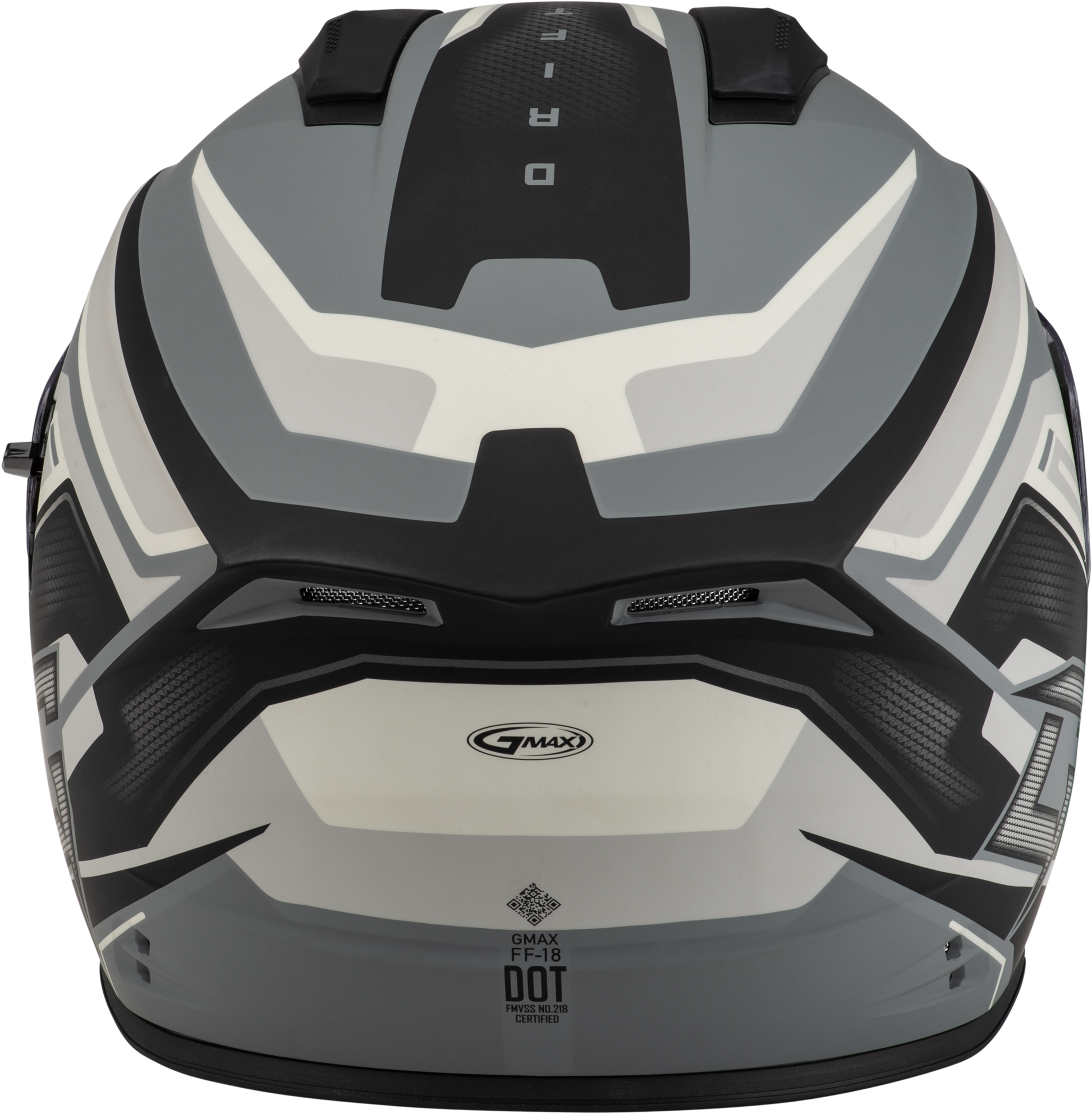 GMAX F1181815 Drift Full-Face Helmet Matte Grey, Silver & Black – Medium