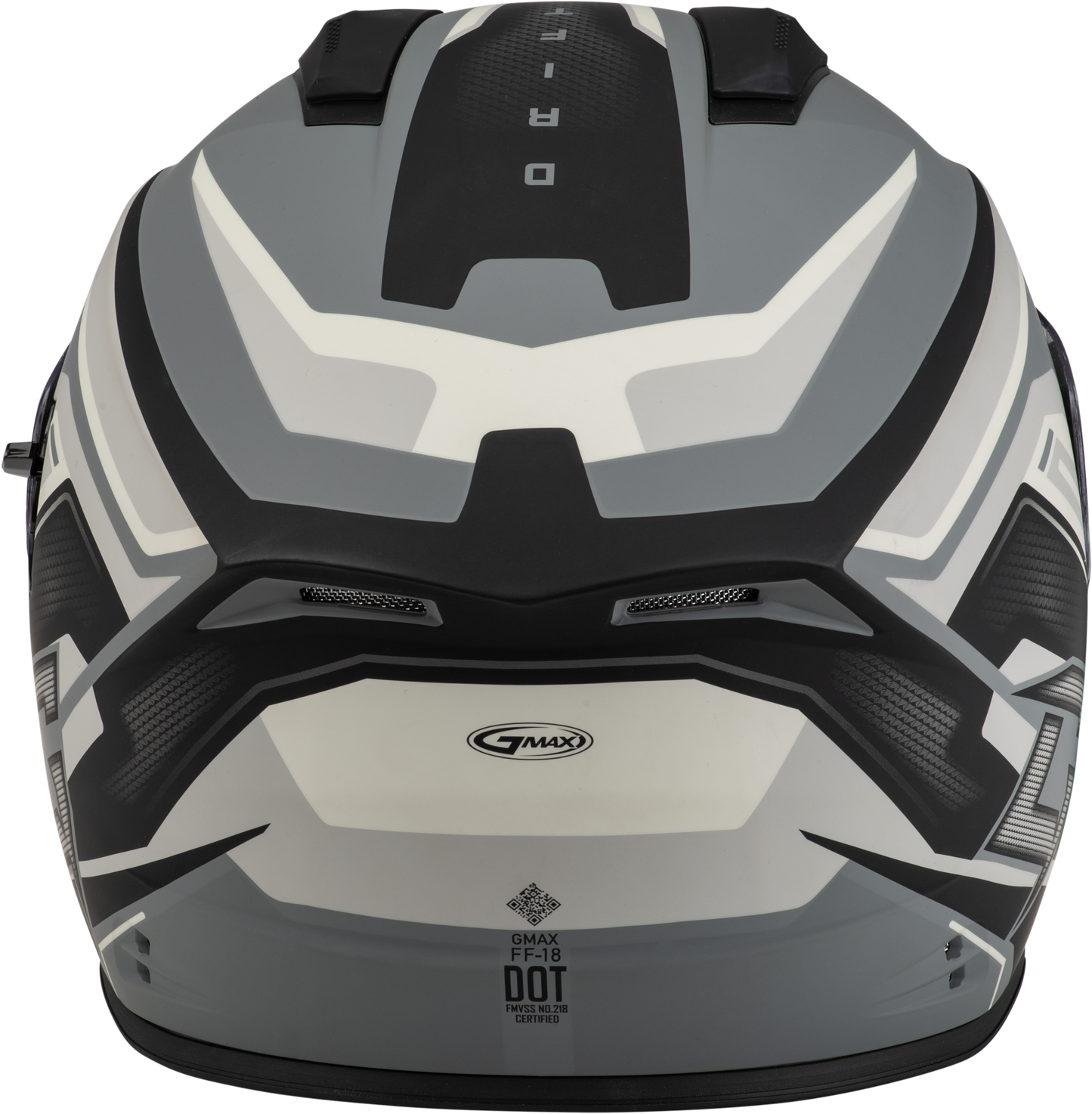 GMAX F1181816 Drift Full-Face Helmet with Matte Grey/Silver/Black Finish - Large