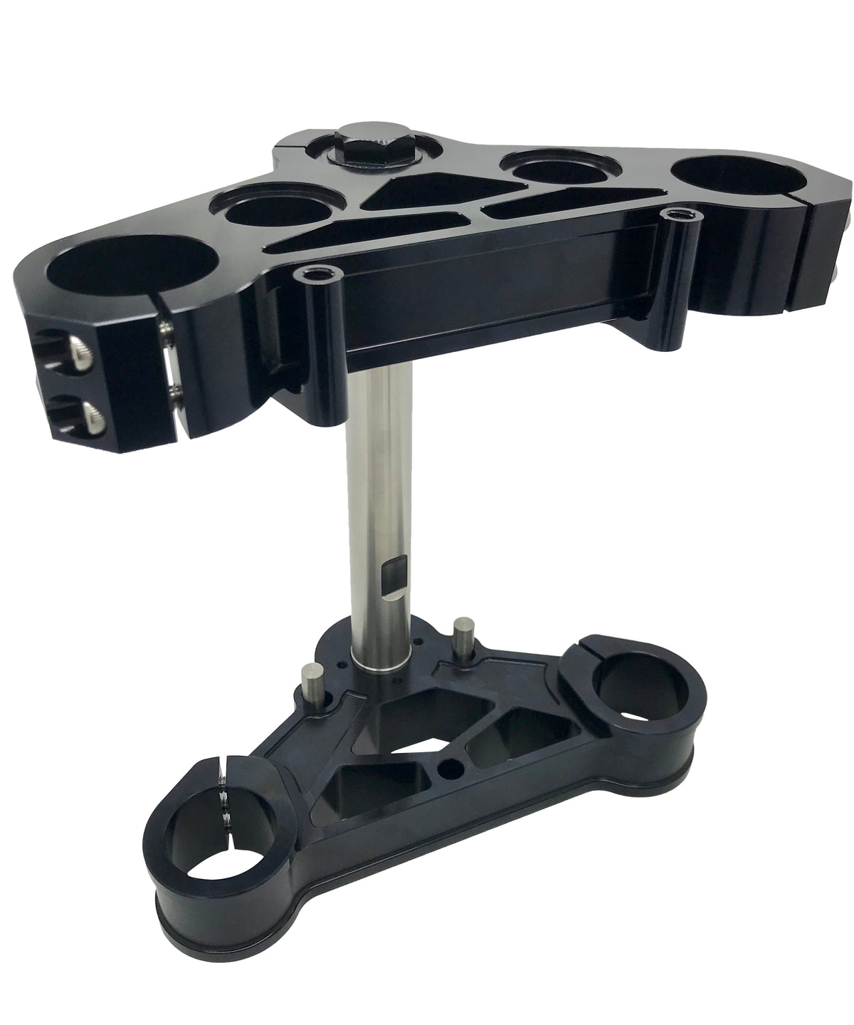 PRO ONE Mxv1 39mm Triple Tree in Black Anodized Finish for Harley Davidson XL Models