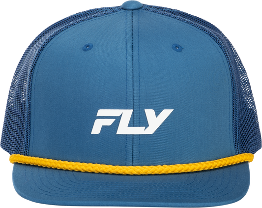 Fly Racing Fly Trucker Hat Blue and Yellow - Adjustable Snapback Cap for Men and Women
