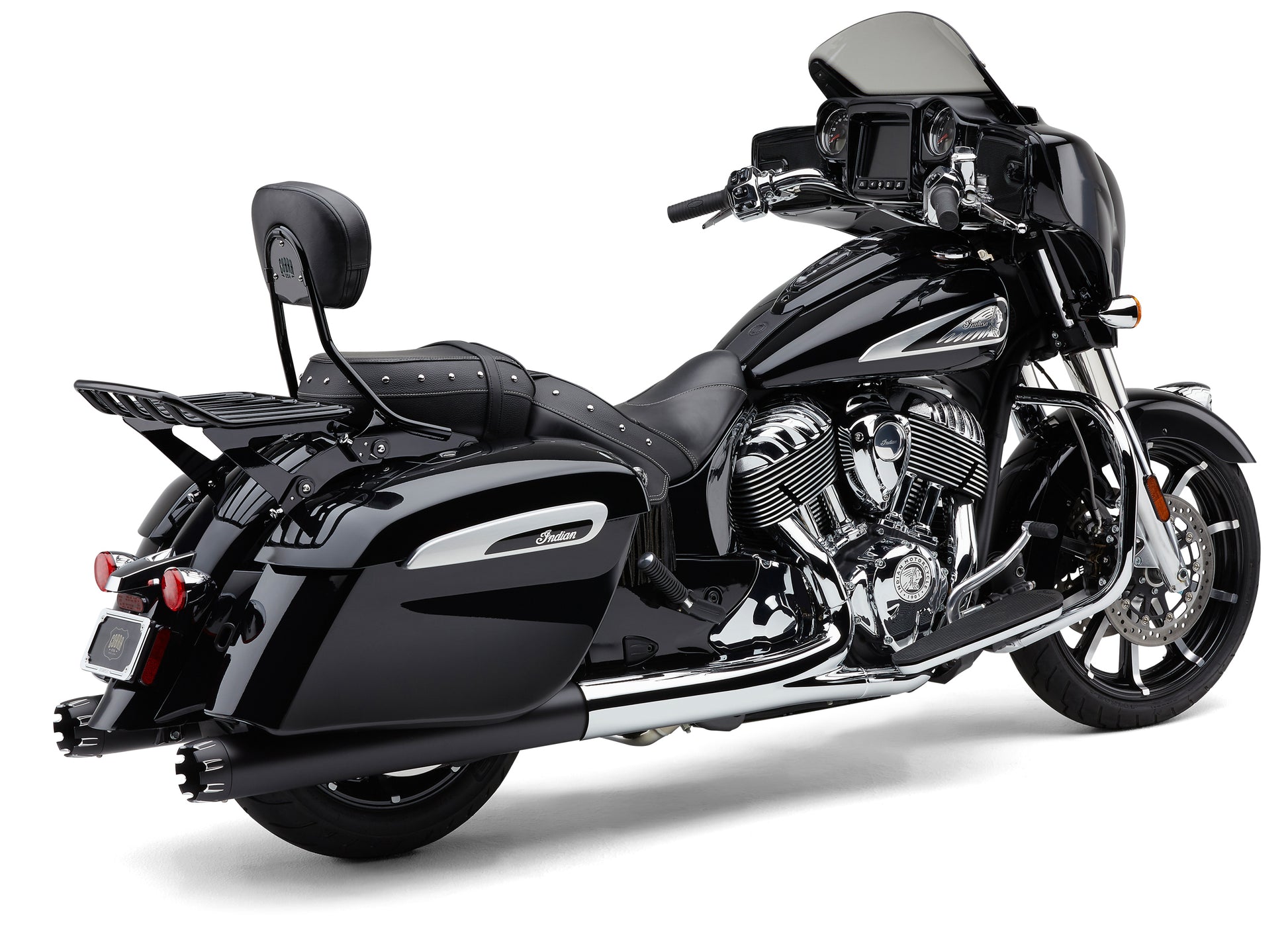 COBRA Detach Backrest Tall Black for Harley Davidson Chieftain 2014-2025 – Easy Install Sissy Bar with Leather Pad