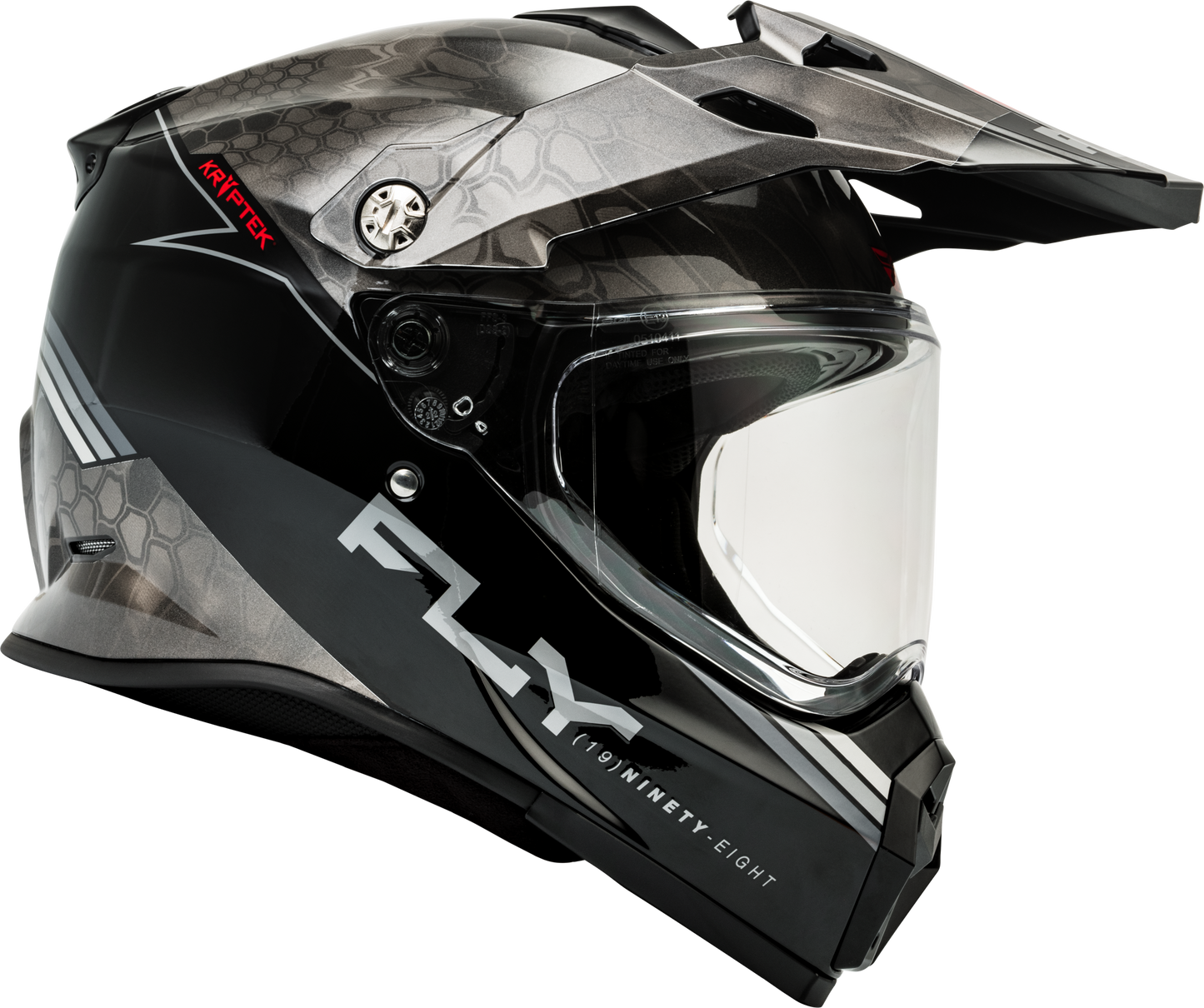 Fly Racing Trekker Kryptek Conceal Full-Face Helmet Small - Offroad, Black/Grey/White
