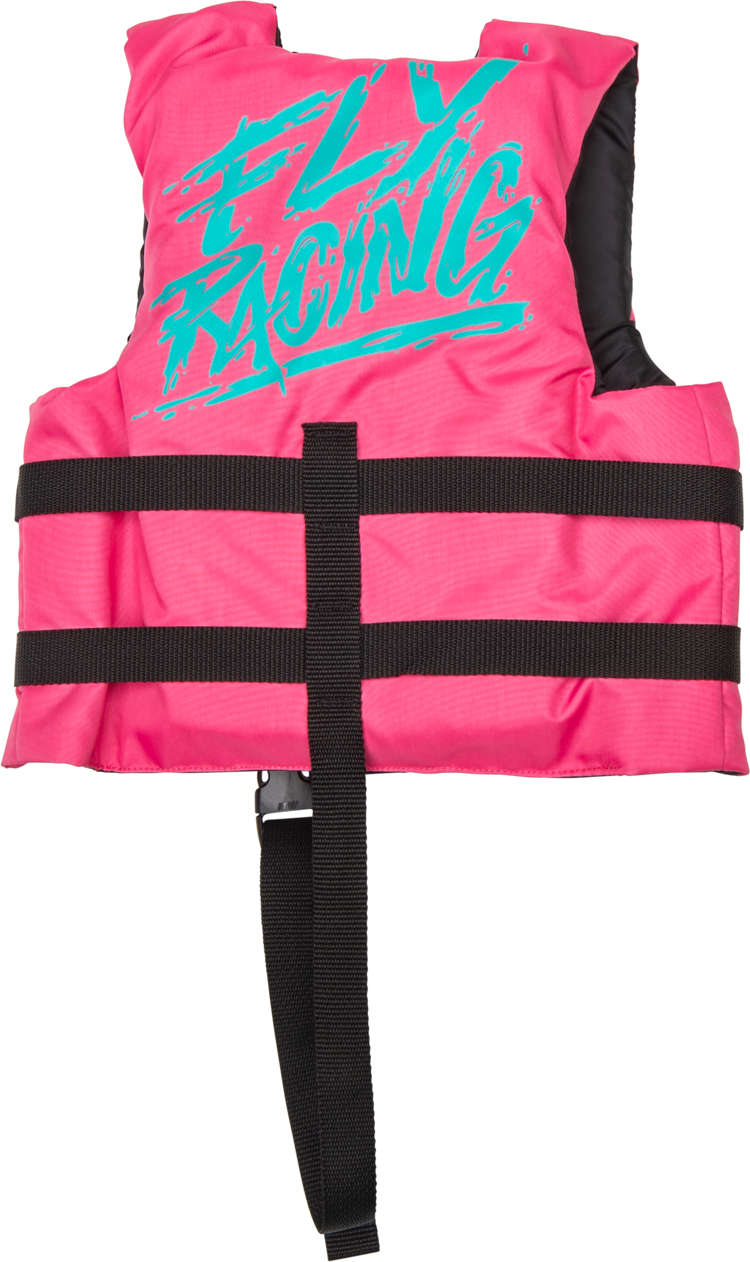 Fly Racing Child Flotation Vest Neon Pink and Teal - Coast Guard Approved Life Vest for Kids