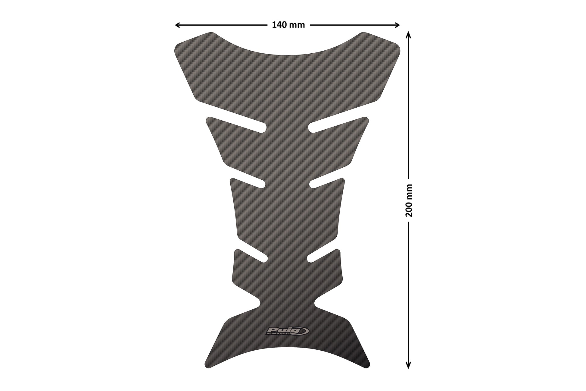 PUIG Performance Tank Pad Carbon for Street Motorcycles - Part Number 4051C