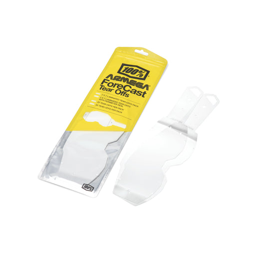 100-Percent Armega/Armatic Forecast Standard Tear Offs 20 Pack for Offroad Eyewear