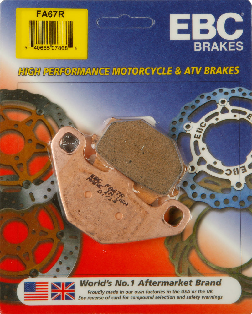 EBC Fa67R Sintered R Series Brake Pads for Yamaha YFM300G Grizzly and Husaberg Models