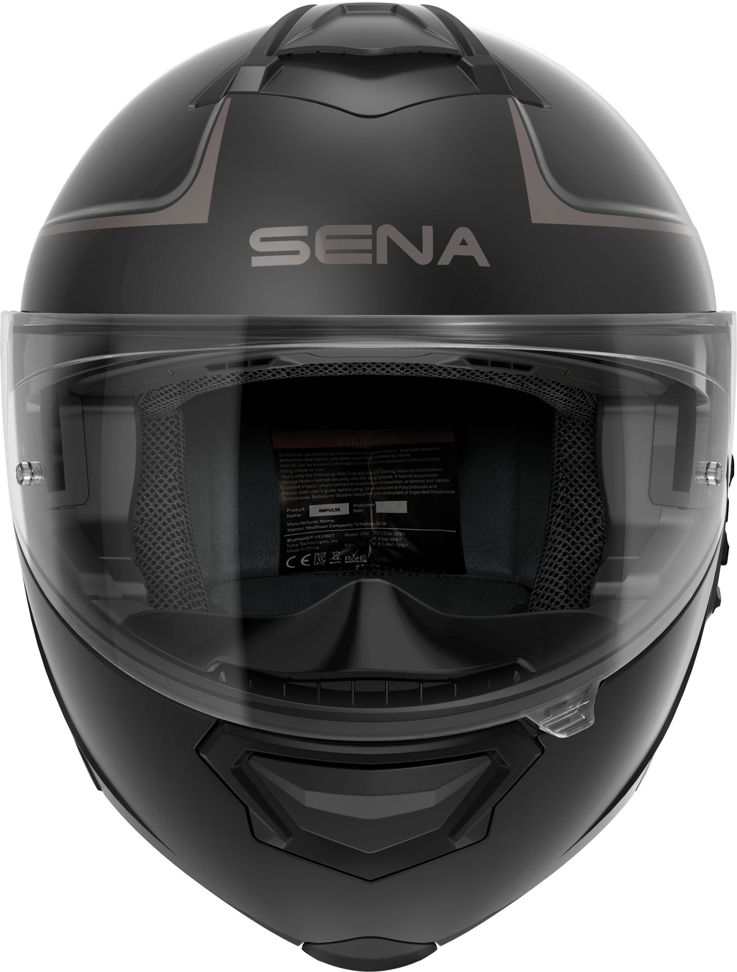 SENA Impulse Modular Helmet Matte Black Medium with Harman Kardon Speakers and Mesh Intercom
