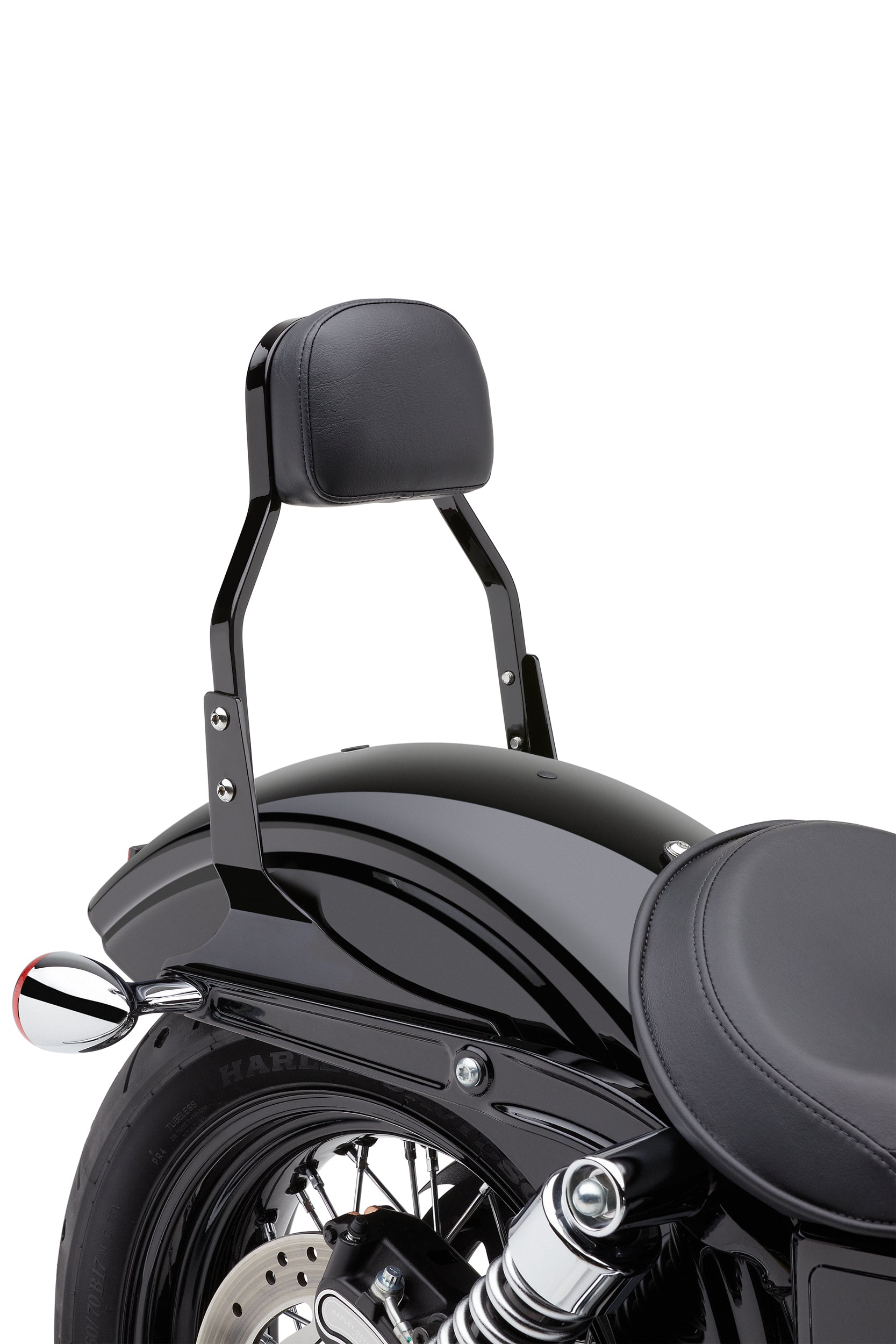 Cobra Mini Sissy Bar Black for Dyna 2006-2017 – Compact Backrest and Luggage Support