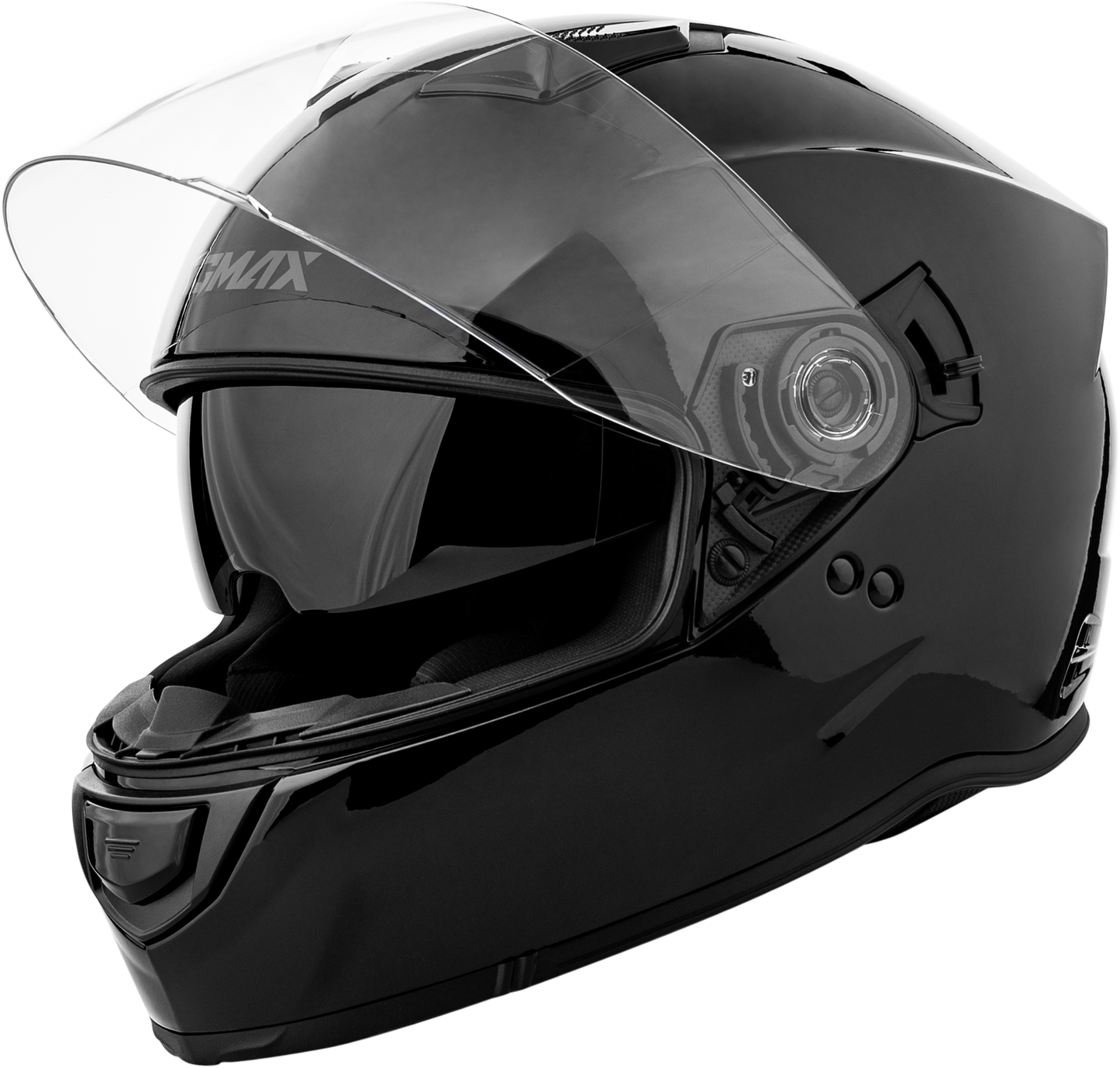 GMAX FF-18 Solid Black 3X-Large Full-Face Street Helmet with Sun Shade and Bluetooth Compatibility