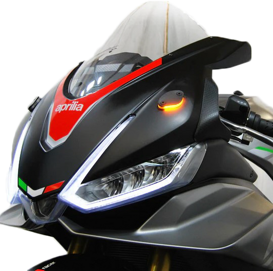 NEW RAGE CYCLES RSV4-MBO-21 Mirror Block Off Turn Signals for Aprilia RSV4 1100 (2021-2023)