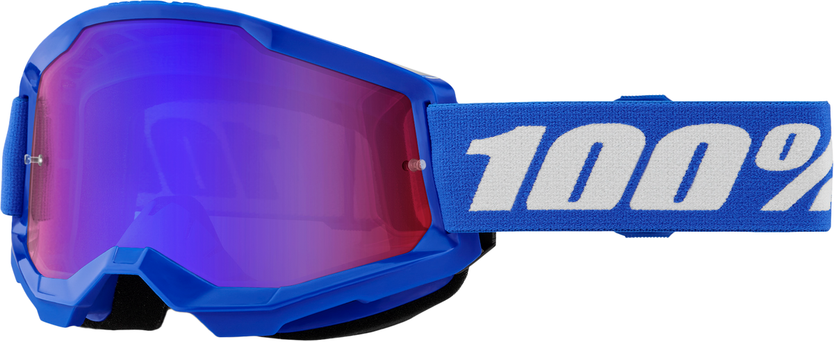 100-Percent Strata 2 Goggle Blue Mirror Red/Blue Lens - Offroad Performance Eyewear
