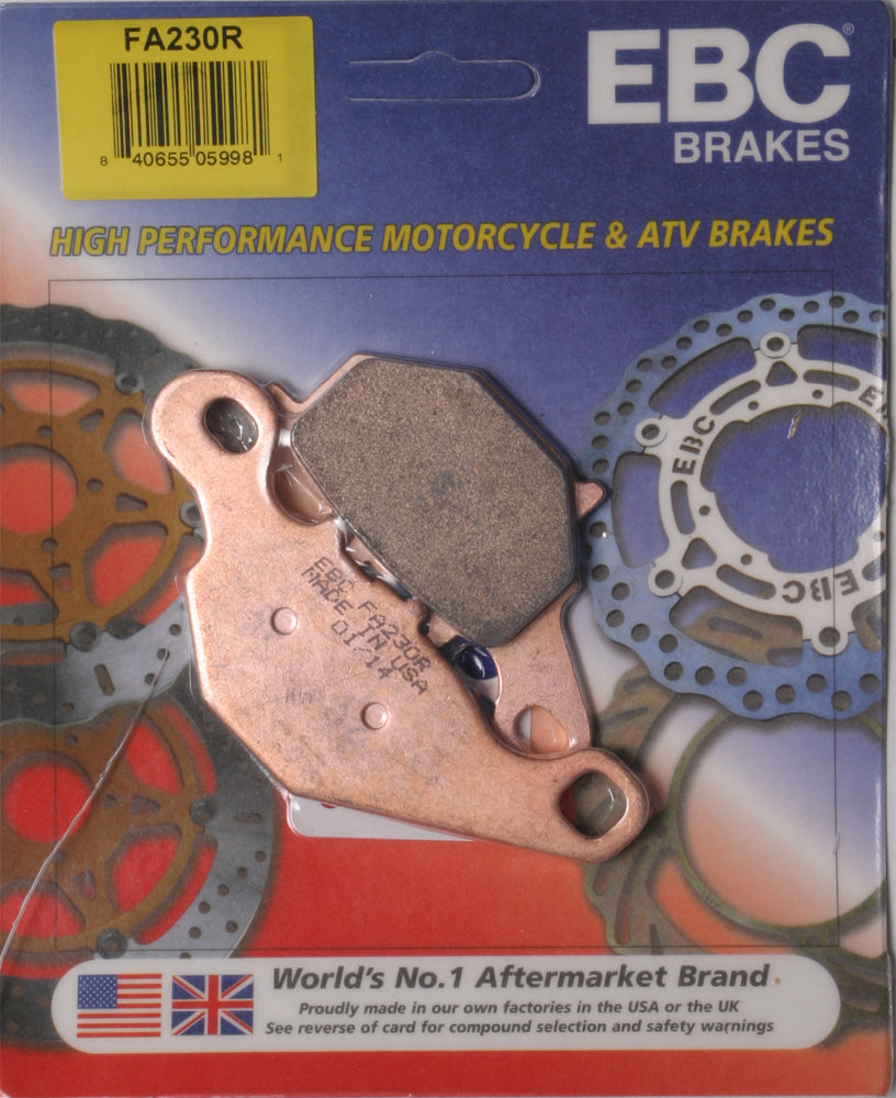 EBC FA230R Brake Pads for Kawasaki KLX125L and Suzuki DR-Z125L Offroad Motorcycles