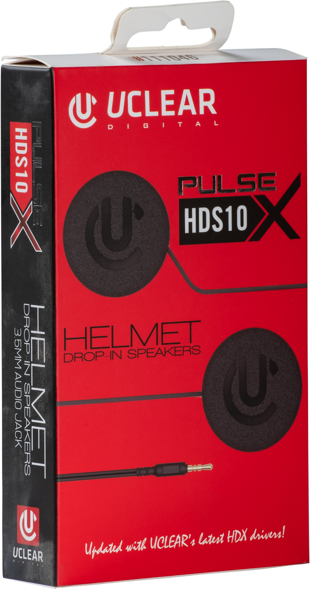UCLEAR HDS10X Helmet Speakers with 40mm HDX Drivers and 3.5mm Audio Jack