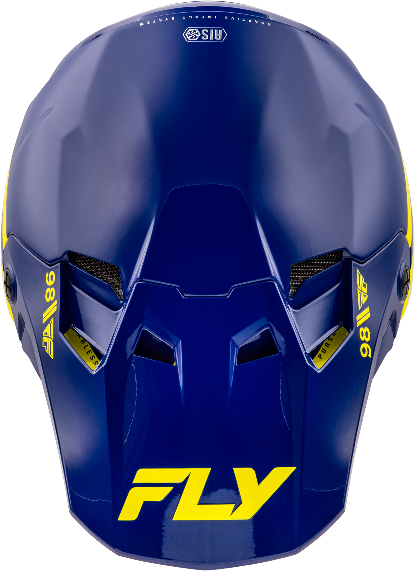 Fly Racing Formula CC Objective Helmet Large Navy/Yellow – Offroad Full-Face with Adaptive Impact System