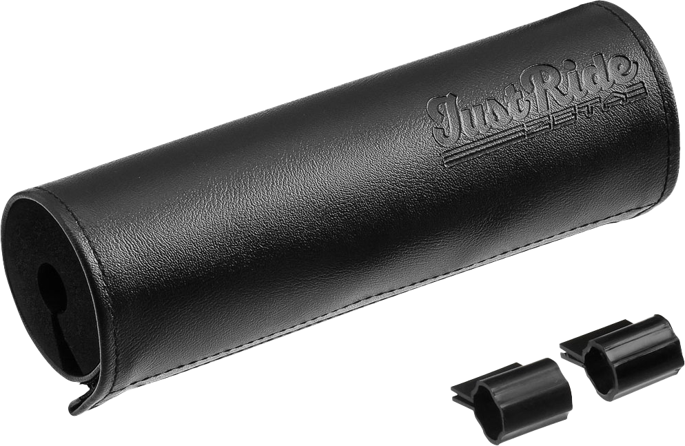 ZETA Handlebar Bar Pad Leather 165mm Black for Street Motorcycles