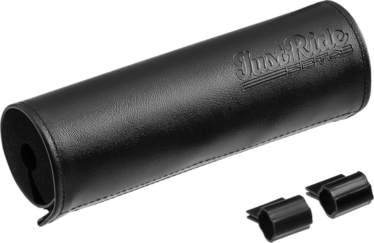 ZETA Handlebar Bar Pad Leather 165mm Black for Street Motorcycles