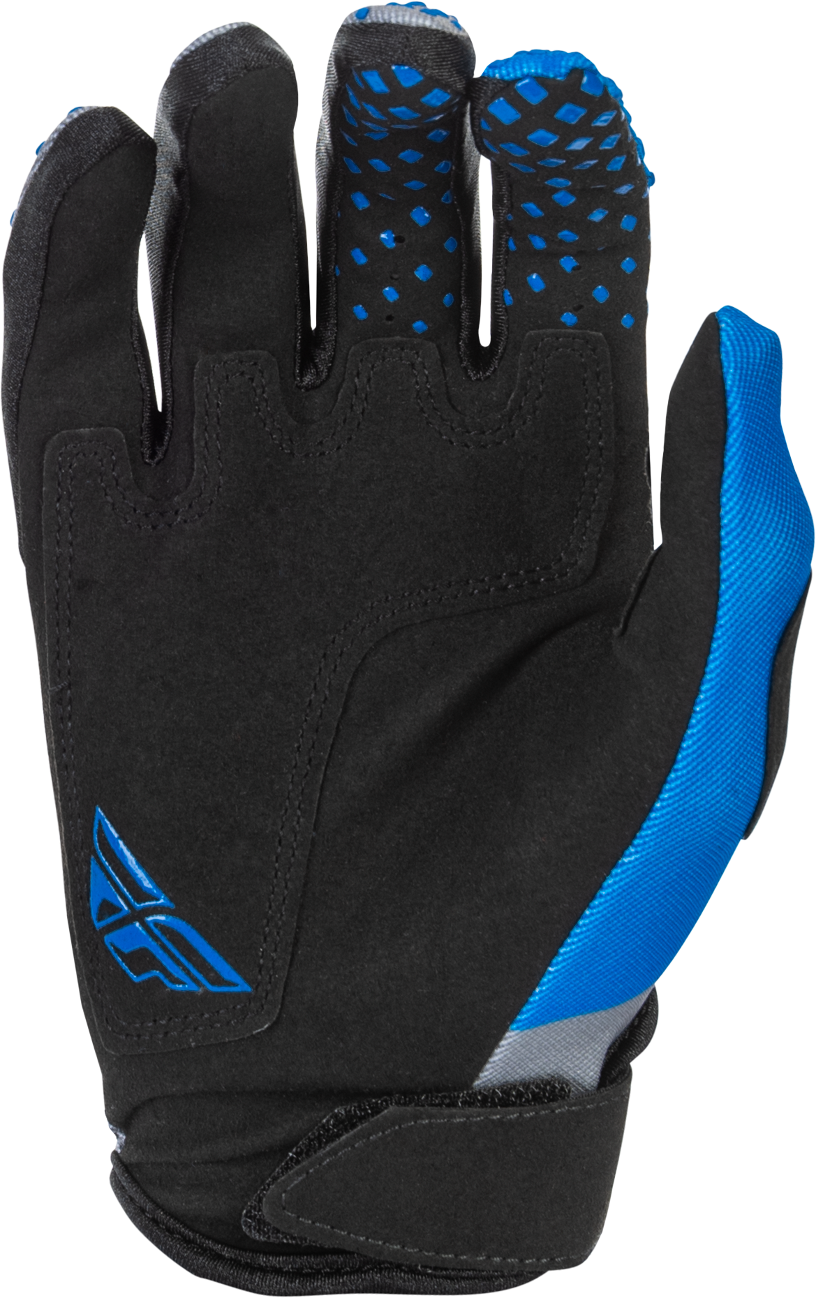 Fly Racing Youth Kinetic Offroad Gloves - Blue/Grey/Black, Youth Small