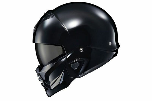 Scorpion EXO Covert 2 Open Face Helmet in Gloss Black, Medium - Improved Comfort and Safety with Communication Port
