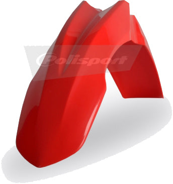 POLISPORT Front Fender for Honda CRF450R & CRF250R (2009-2013), Red - Durable Gloss Polypropylene