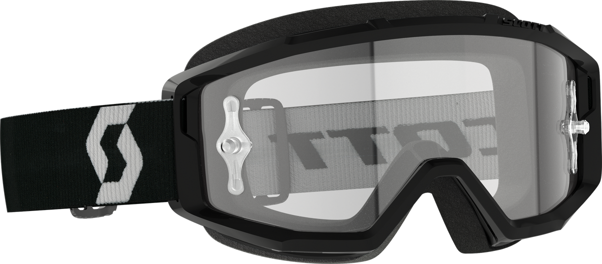 Scott Primal Offroad Goggle Black/White with Clear Lens and Anti-Fog Coating