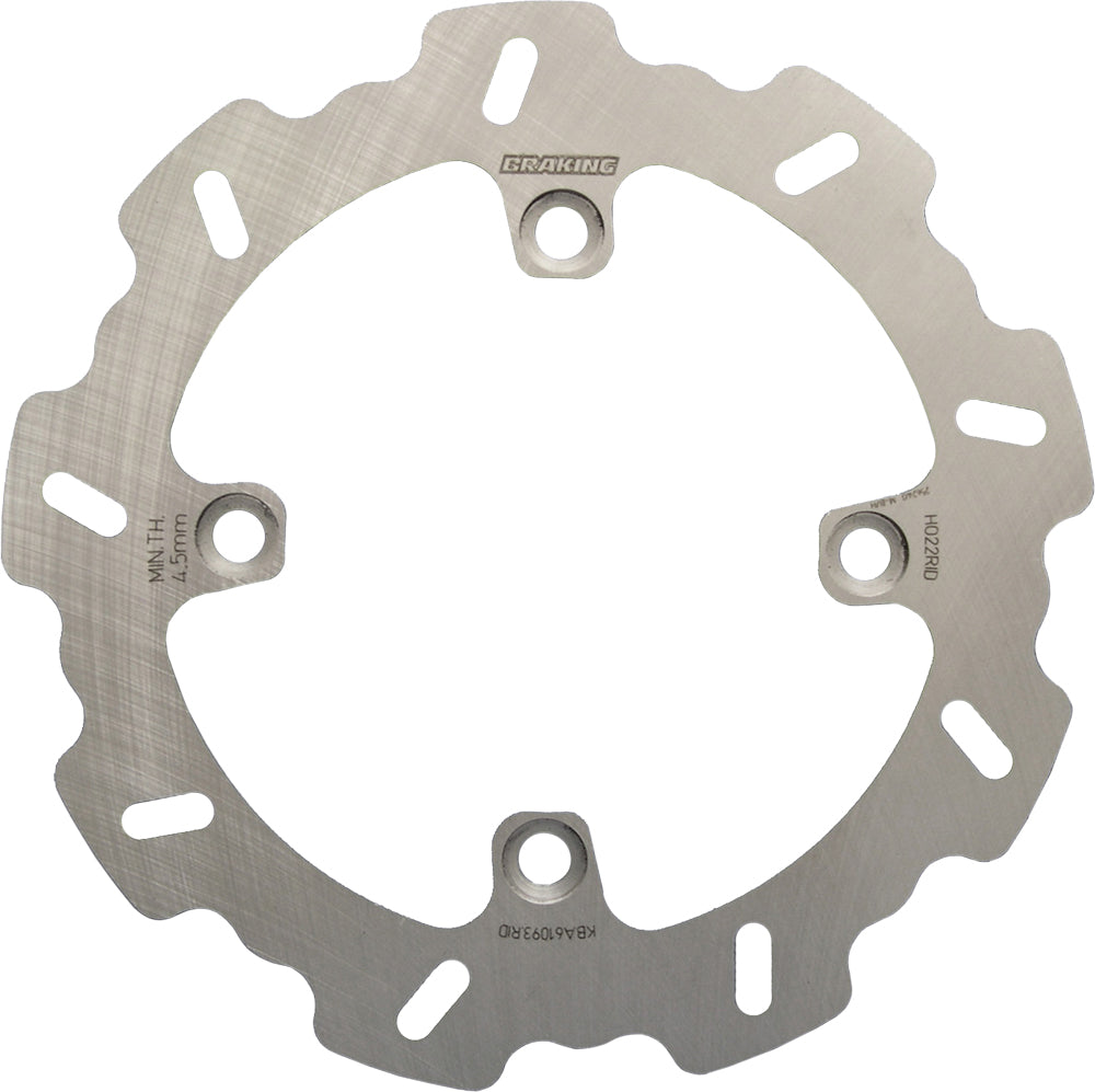 BRAKING HO22RID Rear Wave/Contour Brake Rotor for Triumph Motorcycles