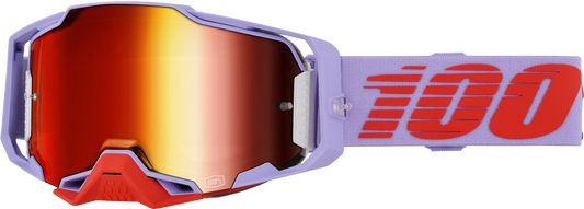 100-Percent Armega Goggle with Red Mirror Lens – Offroad Eyewear for Maximum Impact Protection and Clarity