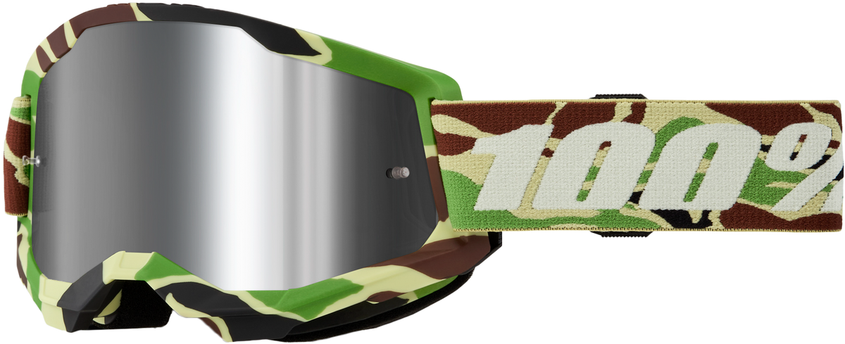 100-Percent Strata 2 Goggle War Camo with Mirror Silver Lens – Offroad Performance Eyewear