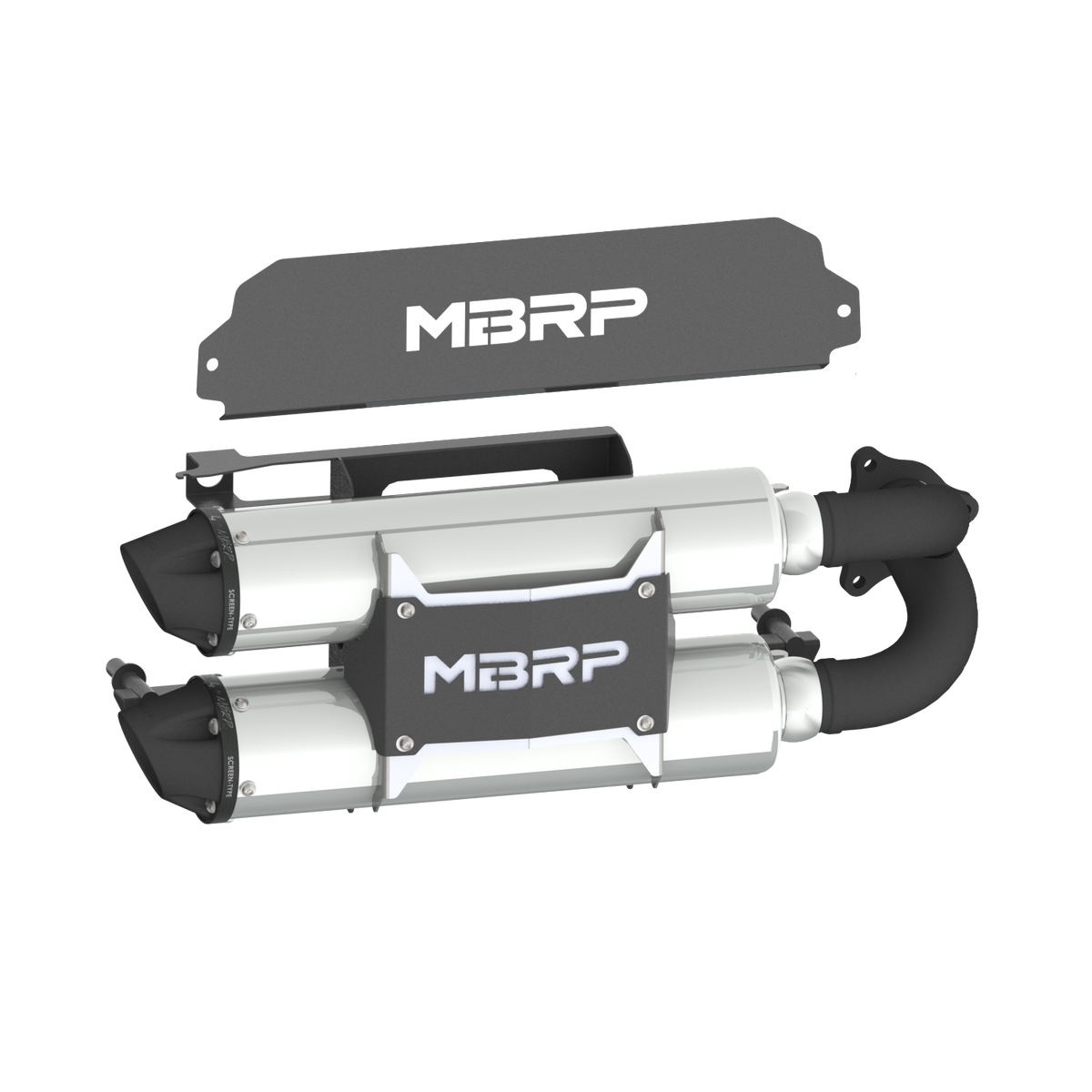 MBRP Dual Stacked Slip-On System with Performance Muffler for 2020 Polaris RZR Pro XP
