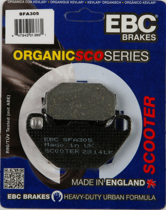 EBC Brakes SFA305 Organic Brake Pads for Kymco Super 8 150 Scooter