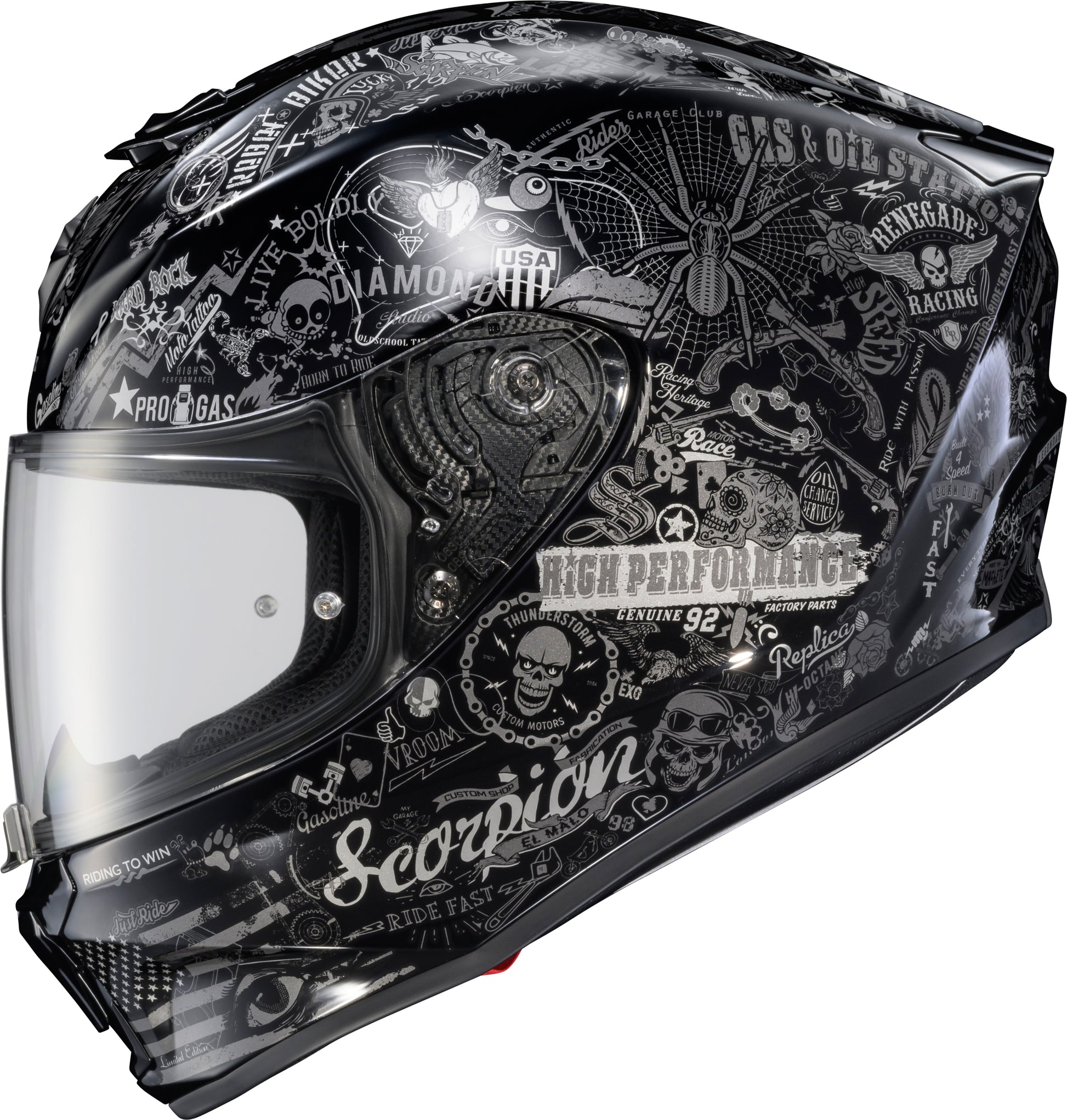 Scorpion EXO R330 Full Face Helmet - Black, X-Large, Street Riding