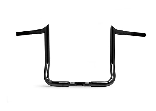 BAGGERNATION 10 inch Monkey Bagger Handlebars for Harley Davidson - Black, Part MBB125-10 B