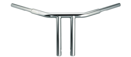 WILD 1 Chubby 10 Inch Psycho Drag Bar Chrome for Harley-Davidson V-Twin Models