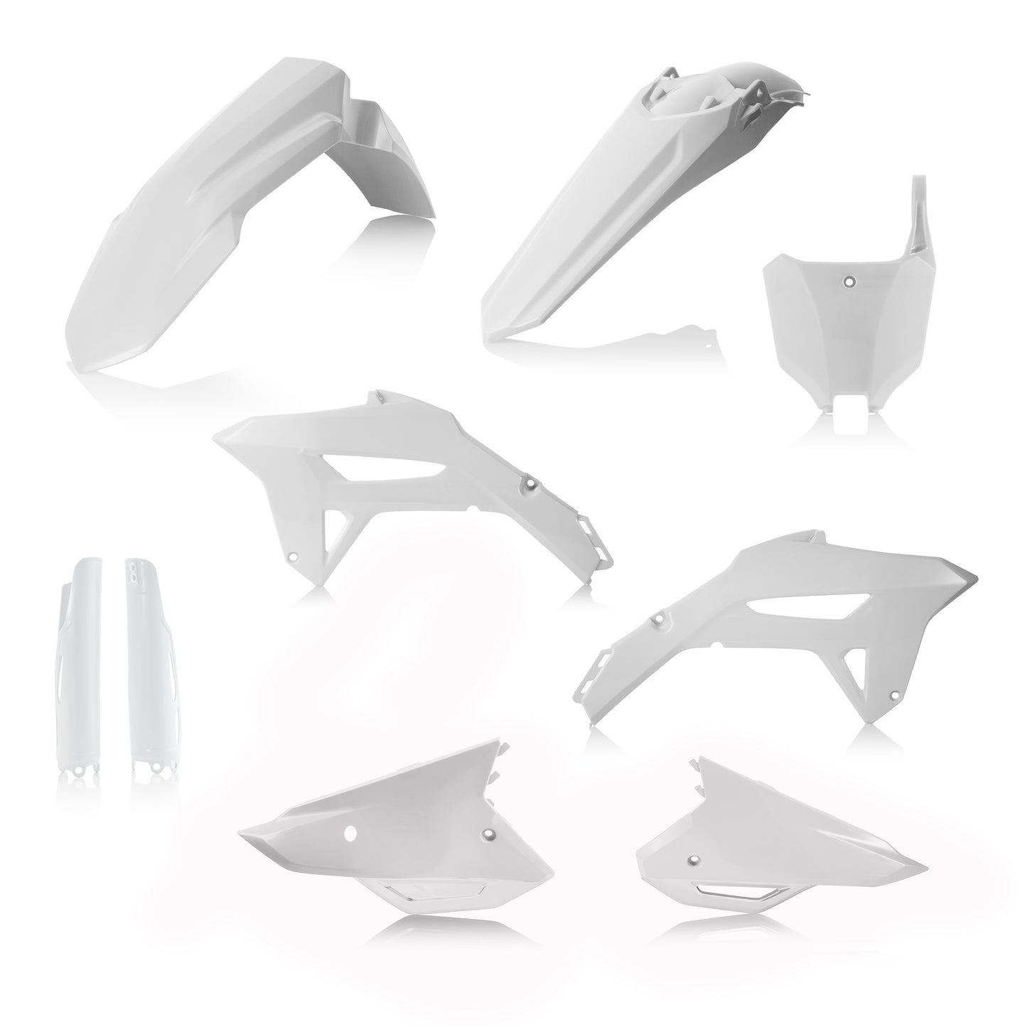 Acerbis Plastic Kit Full Hon White for Honda CRF Offroad Models