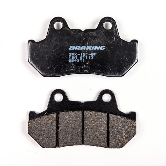 BRAKING Part Number 654SM1 Semi Metallic Brake Pad Set for Honda Motorcycles and Gold Wing Models