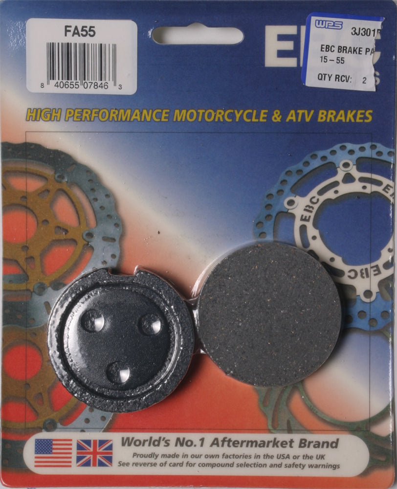 EBC FA55 Brake Pads for Kawasaki KZ900/Z1 and H1 Mach III (1972-1975)