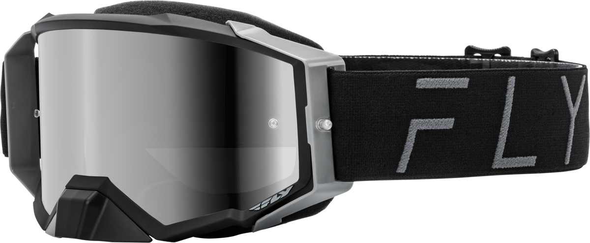 Fly Racing Zone Pro Offroad Goggle Black/Grey with Mirror/Smoke Lens