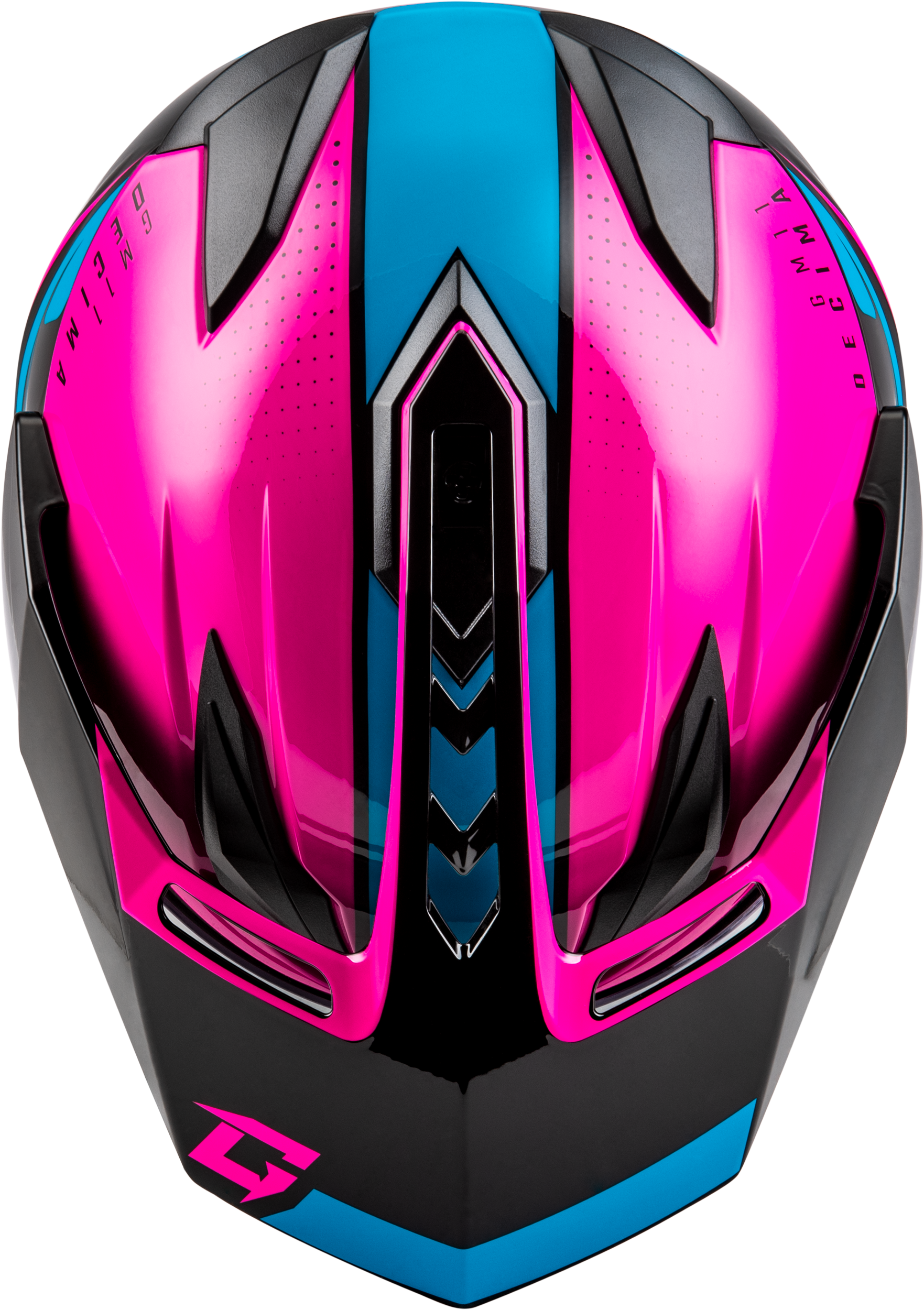 GMAX GM-11 Decima Women's Dual Sport Helmet – Black, Pink & Blue, X-Small