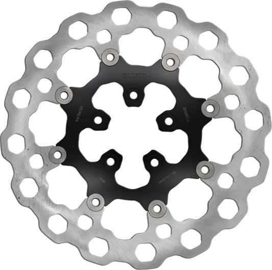GBRAKES 11.8-Inch Floating Cubiq Fr Black Brake Rotor for Harley Davidson V-Twin Models
