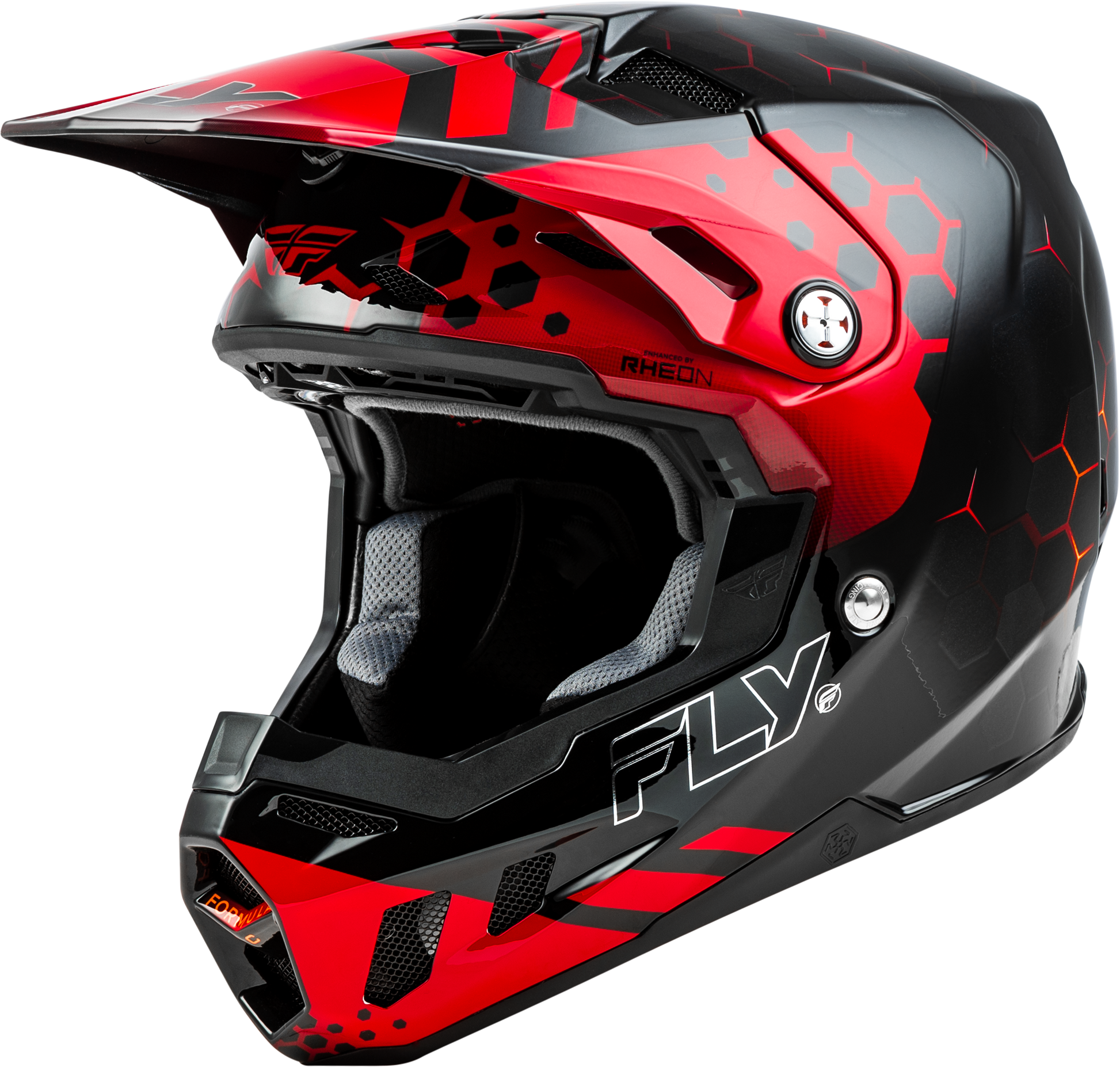 Fly Racing Formula CC Tektonic Helmet - X-Large, Black/Red/Orange Offroad Full-Face Helmet