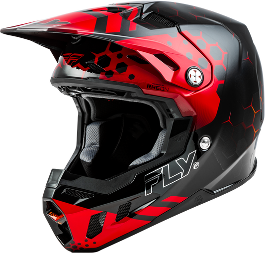 Fly Racing Formula CC Tektonic Helmet X-Small Black/Red/Orange Offroad Full-Face Helmet