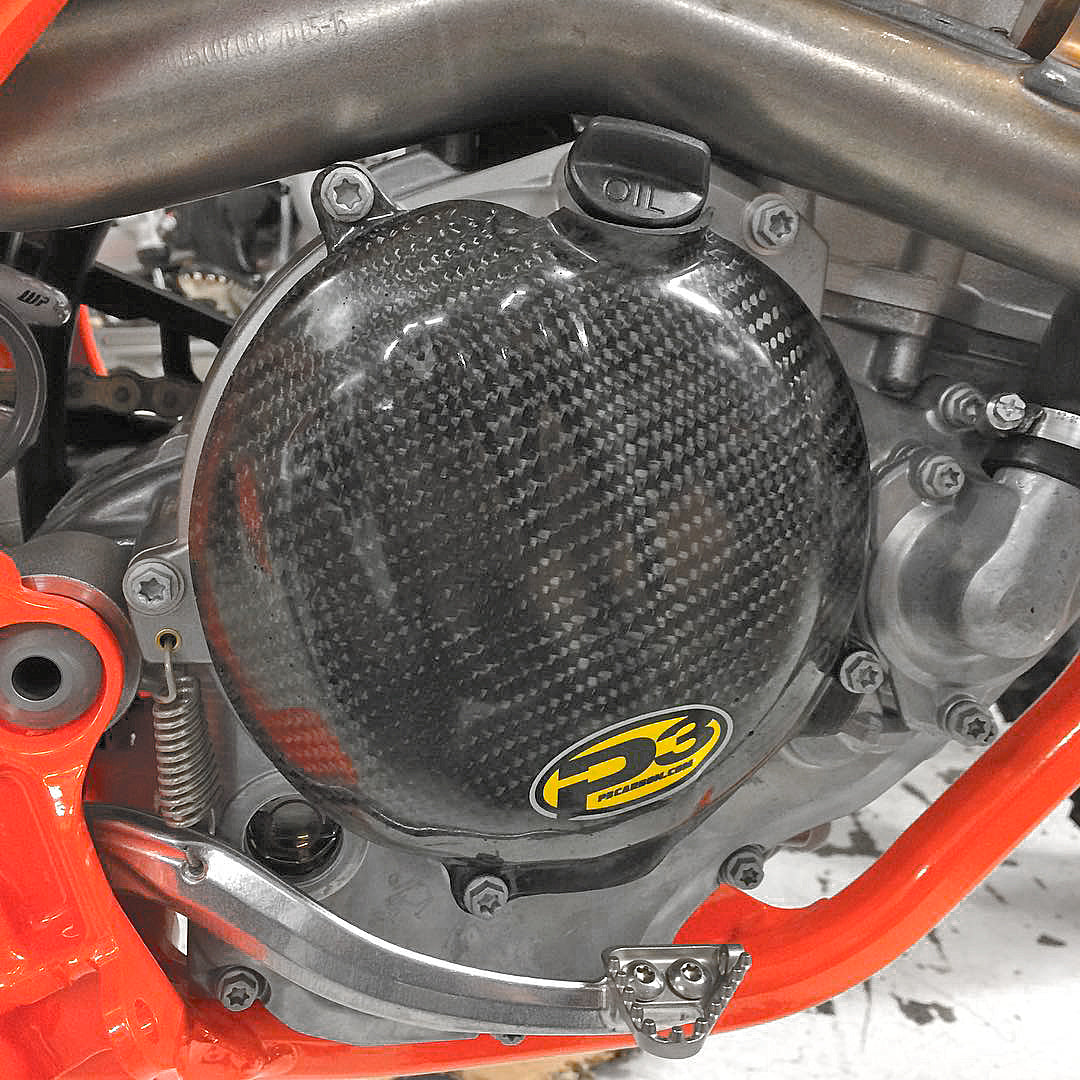 P3 Carbon Fiber Clutch Cover for KTM 250/350 – Premium Offroad Protection