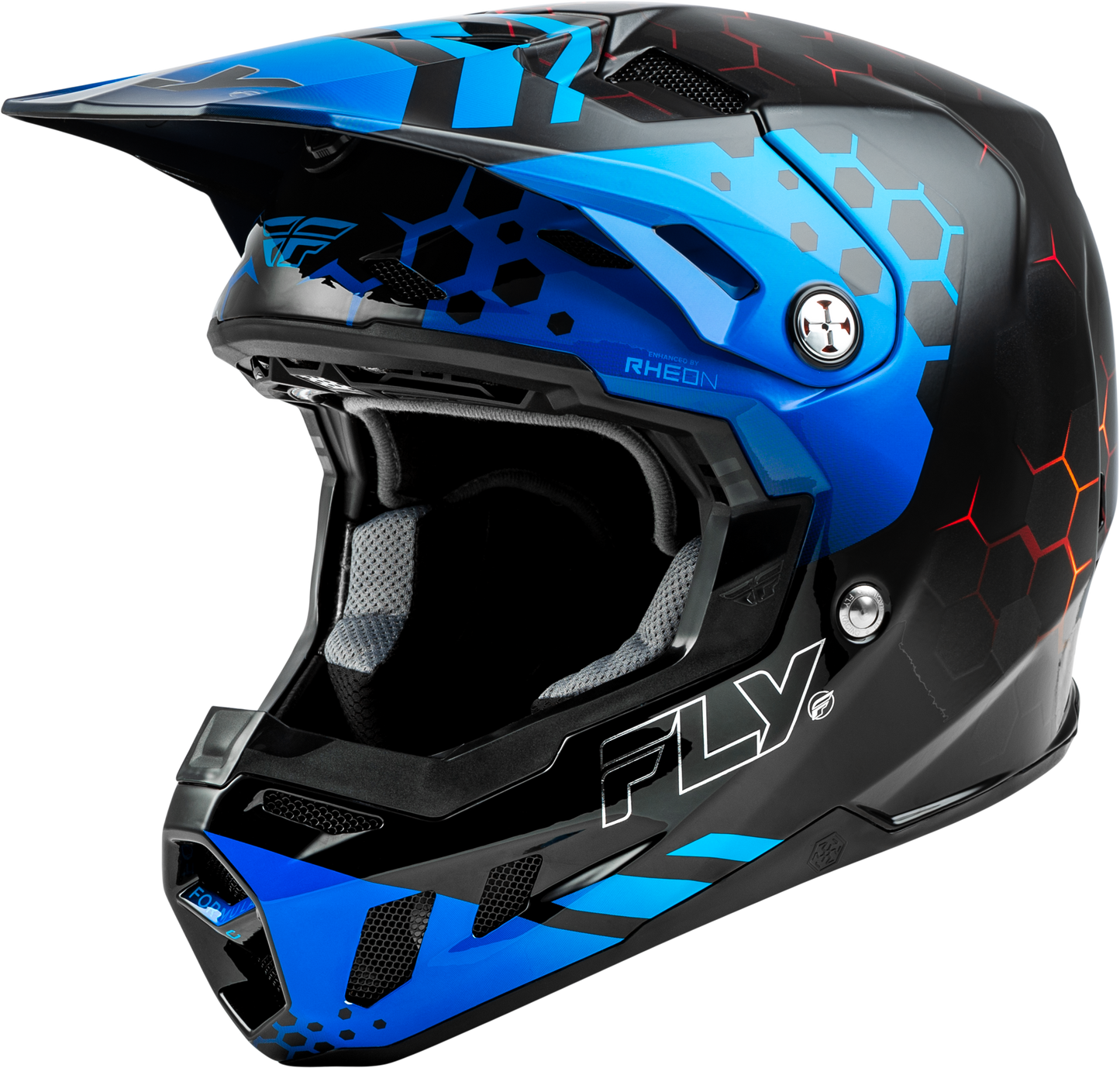Fly Racing Formula CC Tektonic Helmet 2X-Large Black/Blue/Red Offroad Full-Face
