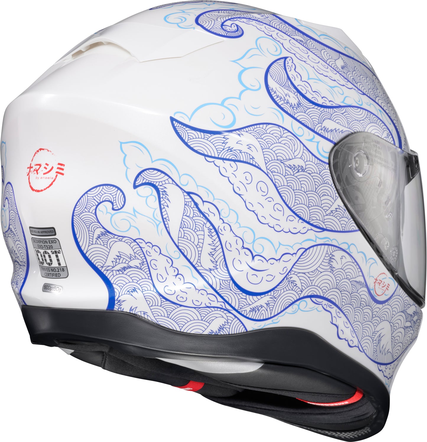 Scorpion EXO Exo T520 Nama-Shimi Full-Face Motorcycle Helmet - Medium, White/Blue