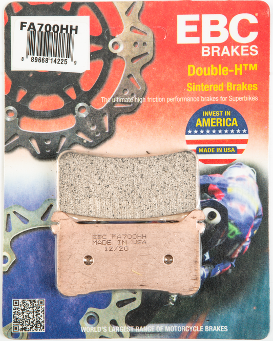 EBC Brake Pads FA700HH Double-H Sintered High-Performance Street Brake Pads for Honda CBR600RR
